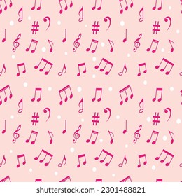 Musical notes background vector image