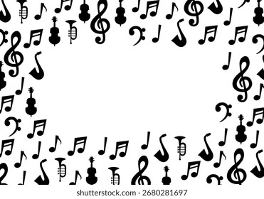 Musical notes. Musical background for your design
