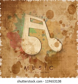 Notas musicales. puede utilizarse como banner, etiqueta, icono, pegatina, volante o afiche.  EPS 10.