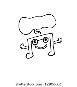 musical notes cartoon doodle