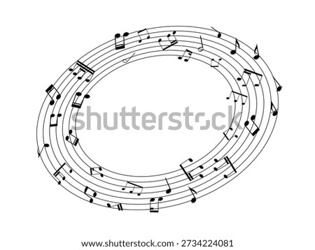 Musical Notes and Clef Symbols. Black musical note icons. abstract musical background with notes 
