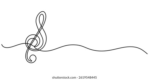 Musical Notes continuous line drawing with color shapes, Musical Note Continuous Line Illustration, Musical Note Continuous one Line drawing Icon.