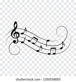 Musical notes, design element, vector illustration.