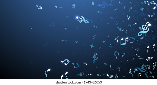 Musical Notes Flying Vector Illustration Symphony Stock Vector (Royalty ...