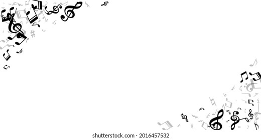 Musical Notes Flying Vector Illustration Audio Stock Vector (Royalty ...