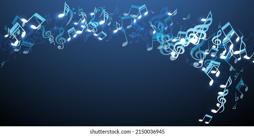 Musical Notes Flying Vector Pattern Sound Stock Vector (royalty Free 