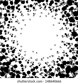 Musical Notes Frame. EPS 10 vector, grouped for easy editing. No open shapes or paths.
