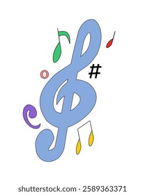 Musical notes full of color and meaning