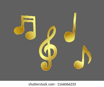 Musical notes gold