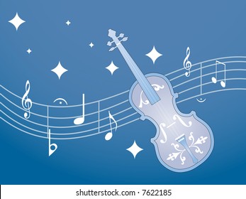 musical notes with guitar