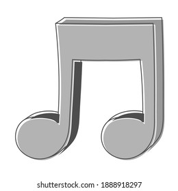 musical notes hand drawn design vector illustration