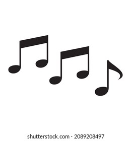 icono de notas musicales en un fondo blanco