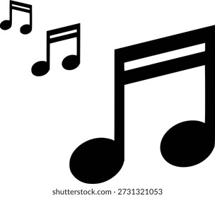 Icono de notas musicales que representa armonía y ritmo