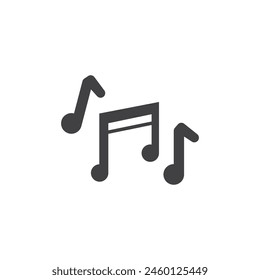 Musical Notes Icon Set. Symbols for music and song vector representation.