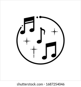 Ícone De Notas Musicais, Símbolo Que Representa Uma Ilustração De Arte Vetorial De Som Musical