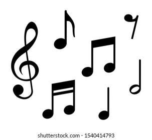 Musical notes icon. Vector illustration