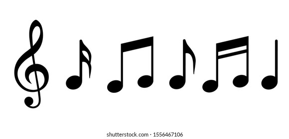 Musical notes icon. Vector illustration