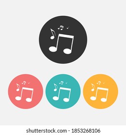 Symbol für musikalische Noten. Vektorgrafik. EPS10