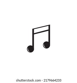 Symbol für musikalische Noten. Vektorgrafik-Symboldesign