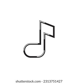 Musical notes icon, vector illustration of musical notes, unique music symbols, suitable for music applications, notes, and others