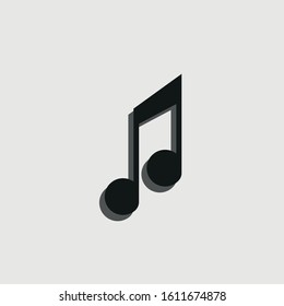 musical notes icon vector sign symbol for design