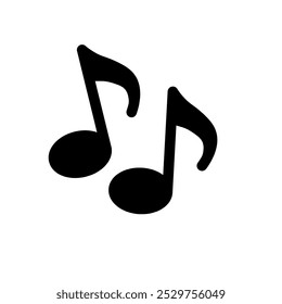 Conjunto de ícones de notas musicais. Coleção de notas musicais vetoriais. Elemento para criar padrão contínuo