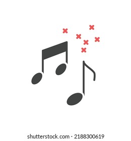 símbolos de iconos de notas musicales elementos vectores para web infográfica