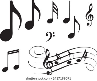 Musical notes instant download eps