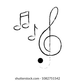 musical notes isolated icon