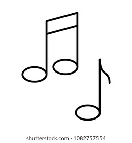 musical notes isolated icon