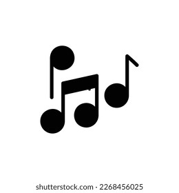 musical notes with isolated vektor and transparent background.