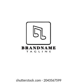 musical notes logo icon design template modern vector illustration