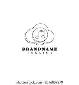 musical notes logo icon design template modern illustration