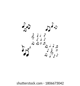 Musical notes logo stock illustration design