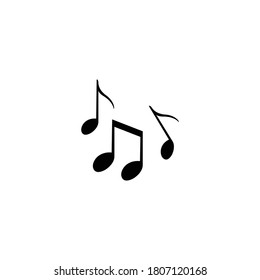 diseño de ilustración de logotipo de notas musicales