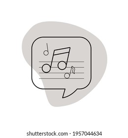 Musical notes, melody settings vector icon for music apps and websites.
