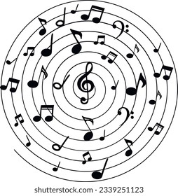 Musical notes. music. Vector graphics
