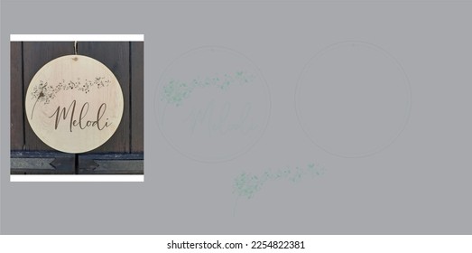 Musical Notes Name Sign for Laser Cutting