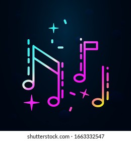 musical notes in nolan style icon. Simple thin line, outline vector of birthday icons for ui and ux, website or mobile application