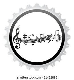 musical notes on cap