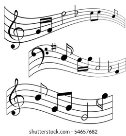 Musical notes on music sheet