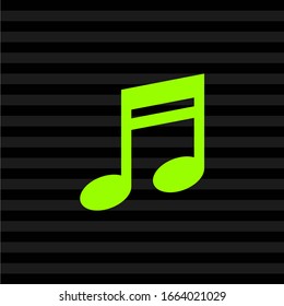 Musical notes on Scale. Music note icon set. Vector illustration