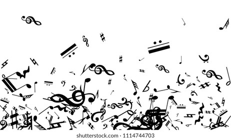 Musical Notes On White Background Many Stock Vector (Royalty Free ...