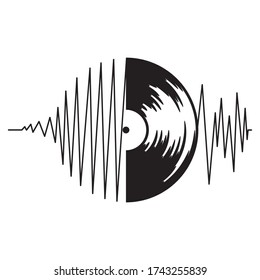 Musical notes one line. Vector drawing.

