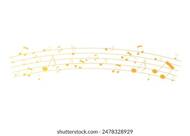 Musical notes pentagram stave wave colorful fresh key editable background free vector image