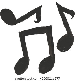 Musical notes and scale song hand drawn watercolour illustration clipart