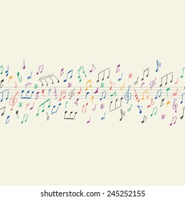 Musical notes seamless