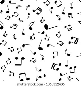 Musical notes Seamless Pattern Background. Vector Illustration. EPS10