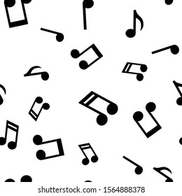 Musical notes seamless pattern. Melody music icon texture background. 