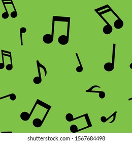 Musical notes seamless pattern. Melody music icon texture background. 